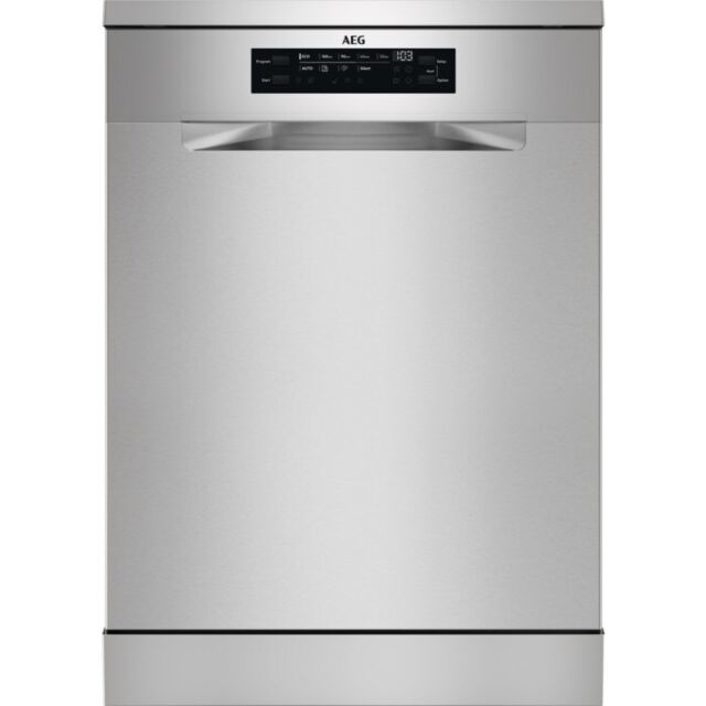 AEG FFB75727PM 
Freestanding 60cm GlassCare dishwasher, 14ps, B, 44dB, 11L, Button control UI, 9 Pro