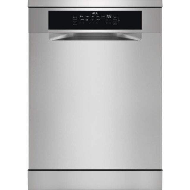 AEG FFB76727PM 
Freestanding 60cm GlassCare dishwasher, 14ps, A, 44dB, 11L, Touch control UI, 9 Prog