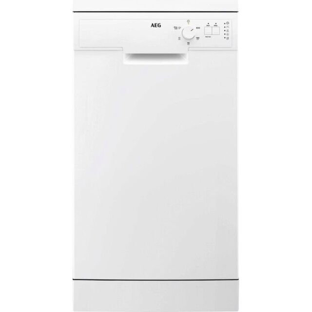 AEG FFX52507ZW 
Freestanding slimline dishwasher 45cm, 10ps, E, 46dB, Full width Maxiflex cutlery tr