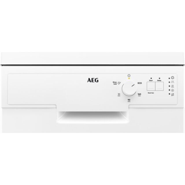 AEG FFX52507ZW 
Freestanding slimline dishwasher 45cm, 10ps, E, 46dB, Full width Maxiflex cutlery tr