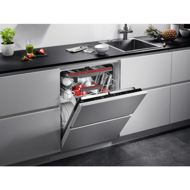 AEG FSS64907Z Fully integrated dishwasher, 14ps, C, 44dB, full width cutlery drawer, Quick Select c