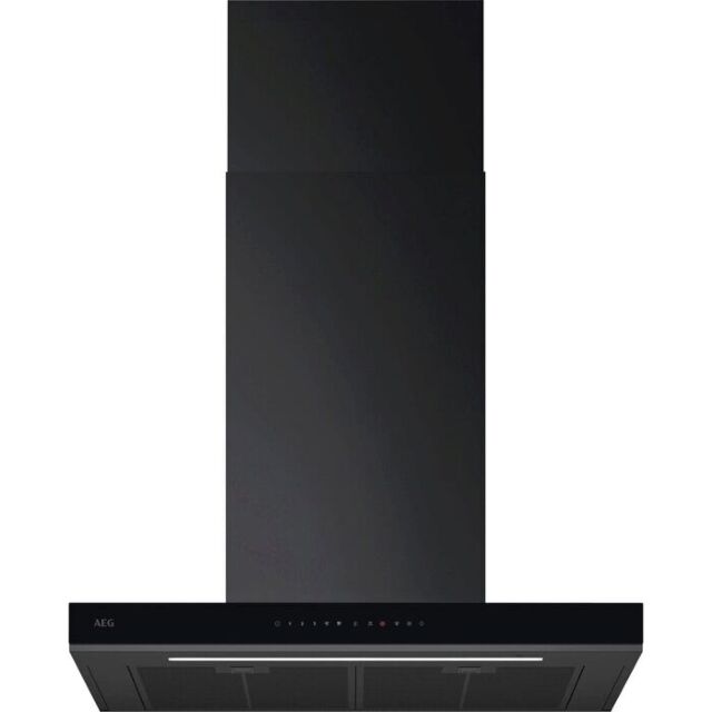 AEG GB87D71CB 
70cm Gloss Black Box chimney Hood, Full black glass fronted Touch on Glass, LED Light