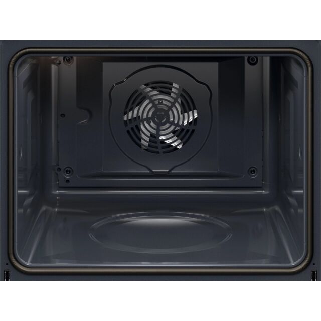 AEG GX7PB63FSB 59.6cm Built In Electric Single Oven - Gloss Black with Steel Trim