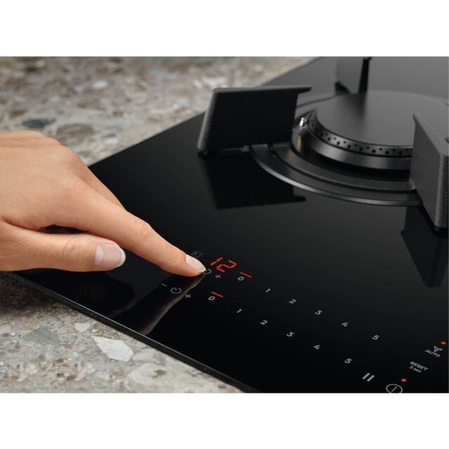 AEG HVB8453IB 
80cm Touch Sure Gas on glass, DirekTouch controls, LED display with minute minder, Ho