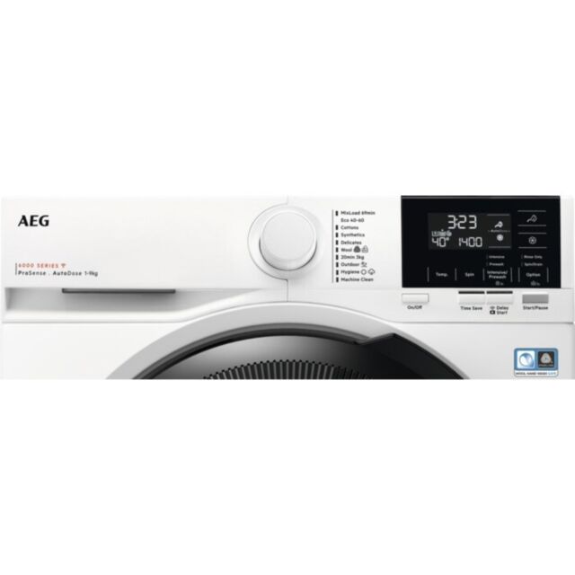AEG LFR61944AD Connected washing machine. 6000 Series, AutoDose and ProSense, 9kg wash capacity, 14