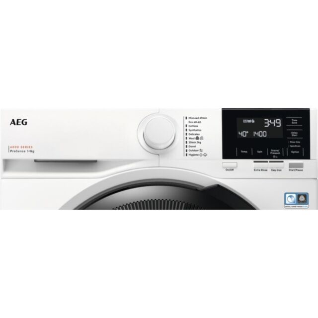 AEG LFR61944B
Washing machine. 6000 Series, ProSense, 9kg wash capacity, 1400rpm. MixLoad 69 Min, W