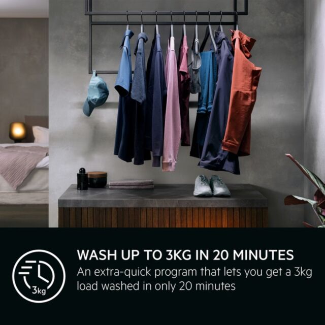 AEG LFR61944B
Washing machine. 6000 Series, ProSense, 9kg wash capacity, 1400rpm. MixLoad 69 Min, W