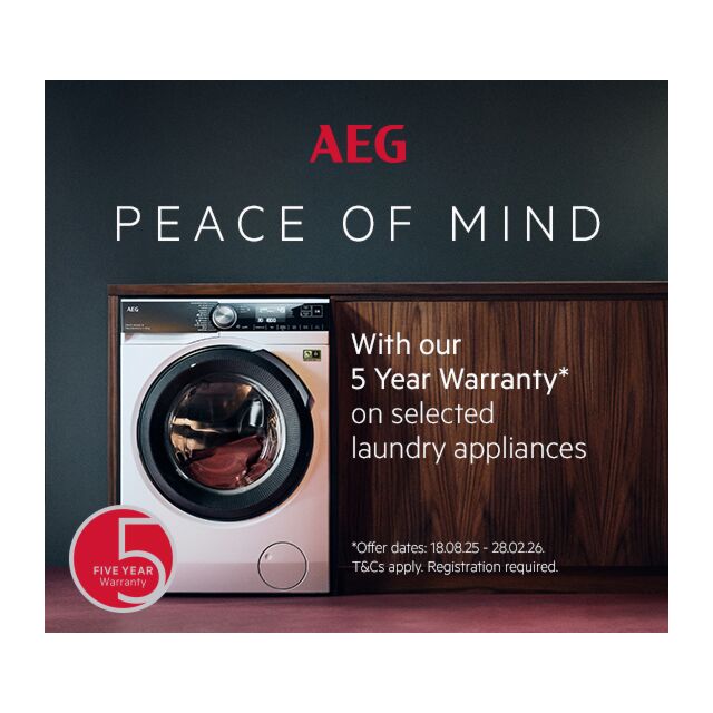 AEG LFR61944B
Washing machine. 6000 Series, ProSense, 9kg wash capacity, 1400rpm. MixLoad 69 Min, W