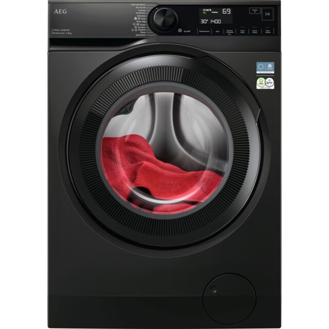 AEG LFSR7484U4B Washing machine. 7000 Series, ProSteam, 8kg wash capacity, 1400rpm. MixLoad 69 Min,