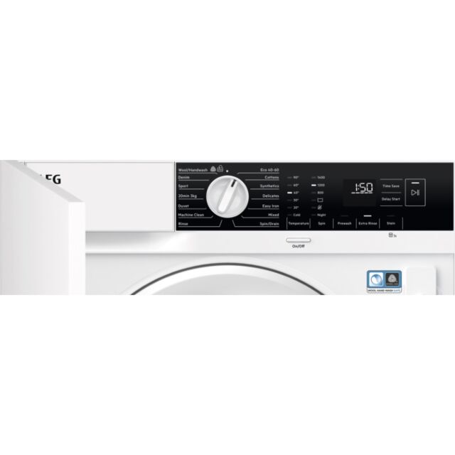 AEG LFX6G8434BI 
Integrated Washing Machine. 6000S. 8Kg Wash Load, 1400Rpm Spin Speed, 14 Programmes