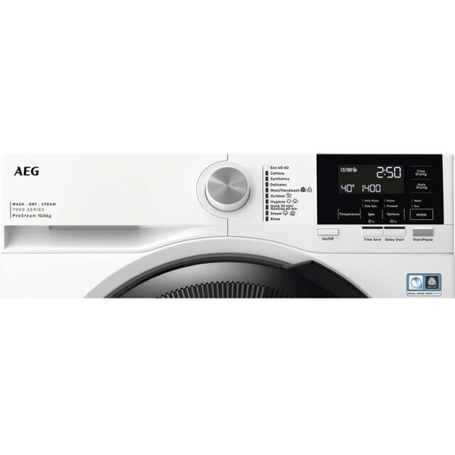 AEG LWR7116O4B 
Washer dryer. 7000 Series, PreciseLoad technology. 10kg wash capacity, 6kg dry capac