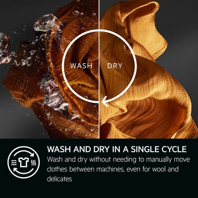 AEG LWR7116O4B 
Washer dryer. 7000 Series, PreciseLoad technology. 10kg wash capacity, 6kg dry capac