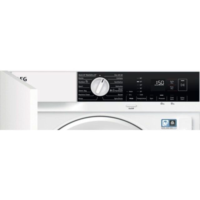 AEG LX6WG74634BI 
Integrated Washer Dryer. 6000s. 7kg wash load, 4kg dry load, 1600rpm spin speed, A