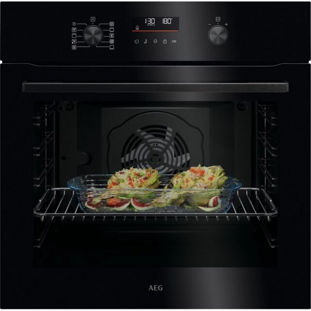 AEG OU5PB40XK 59.6cm Built In Electric Single Oven - Black