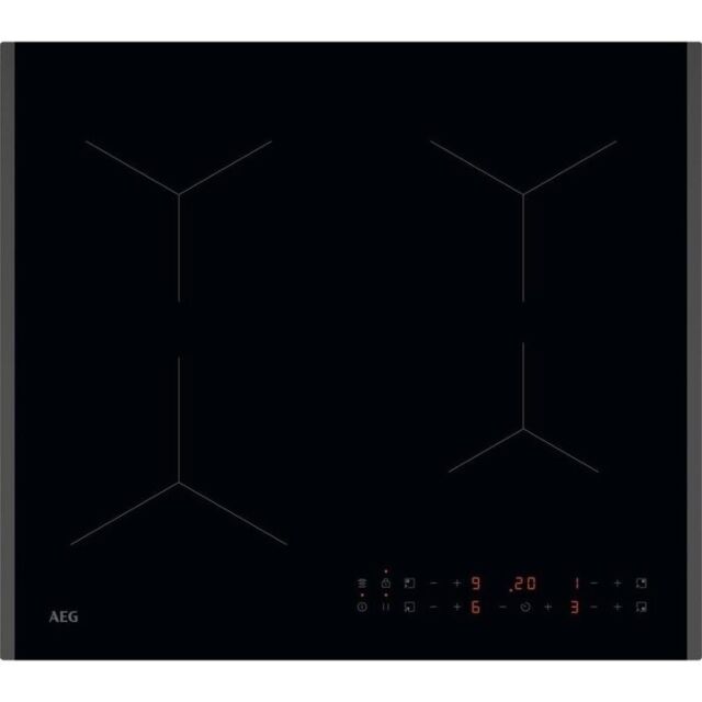 AEG TN64IA00FB 
60cm Induction Hob, 4 Cooking Sections, Touch Controls, Hob2Hood, Bevelled side edge