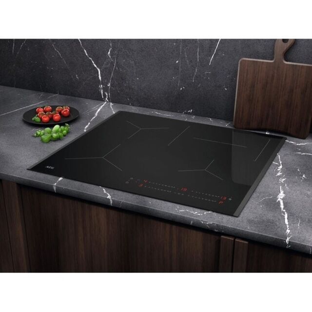 AEG TO64IC0XFB 
60cm Induction Hob, 4 Cooking Sections, Touch Controls, Hob2Hood, Bevelled side edge
