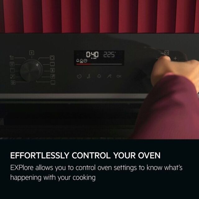AEG TS6PB521AB 
Connected SenseCook Pyrolytic Multifunction oven with EXPlore retractable rotary con