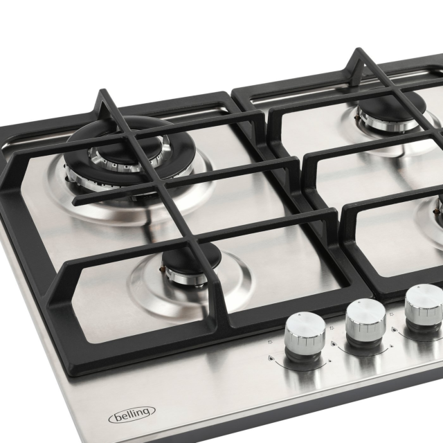 Belling 444411636 GHU603CI 60cm Gas Hob - Stainless Steel