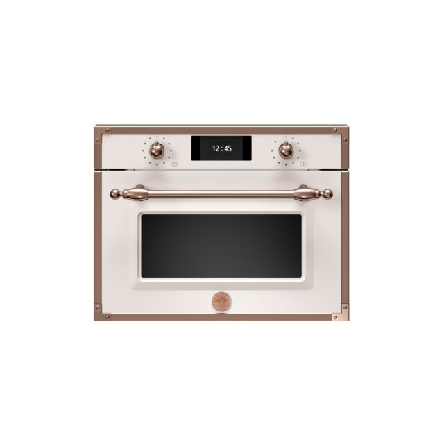 Bertazzoni F457HERVTAC Heritage Series TFT 45cm Combi-Steam Oven Ivory/Copper