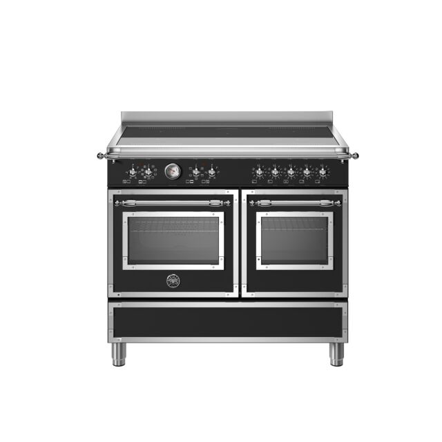 Bertazzoni HER105I2ENET Heritage 100cm Range Cooker Twin Oven Induction Matt Black