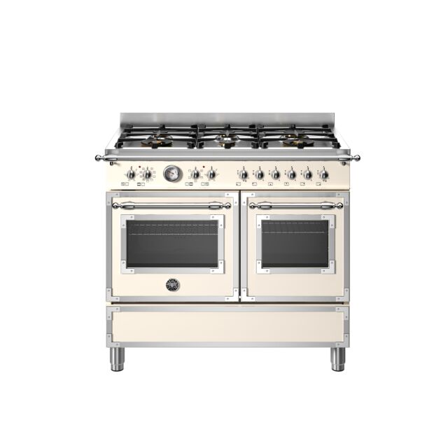 Bertazzoni HER106L2EAVT Heritage 100cm Range Cooker Twin Oven Dual Fuel Ivory