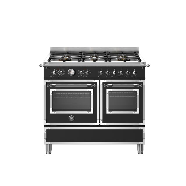 Bertazzoni HER106L2ENET Heritage 100cm Range Cooker Twin Oven Dual Fuel Matt Black