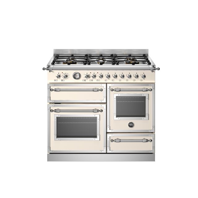 Bertazzoni HER106L3EAVT Heritage 100cm Range Cooker XG Oven Dual Fuel Ivory