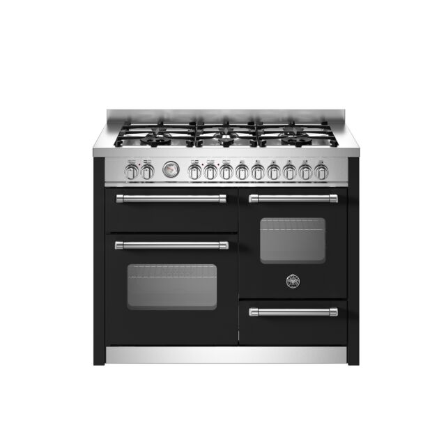 Bertazzoni MAS116L3ENEC Master 110cm Range Cooker XG Oven Dual Fuel Matt Black