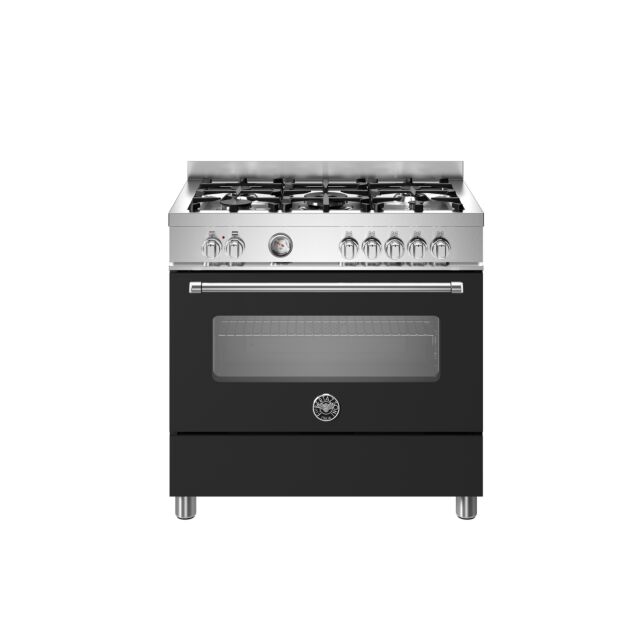 Bertazzoni MAS95C1ENEC Master 90cm Range Cooker Single Oven Dual Fuel Matt Black