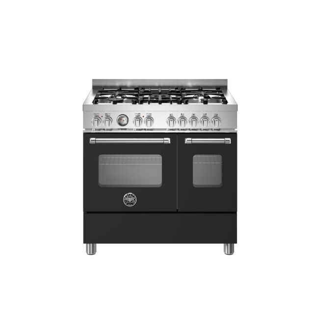 Bertazzoni MAS95C2ENEC Master 90cm Range Cooker Twin Oven Dual Fuel Matt Black