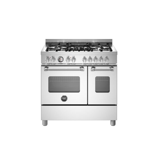 Bertazzoni MAS95C2EXC Master 90cm Range Cooker Twin Oven Dual Fuel Stainless Steel