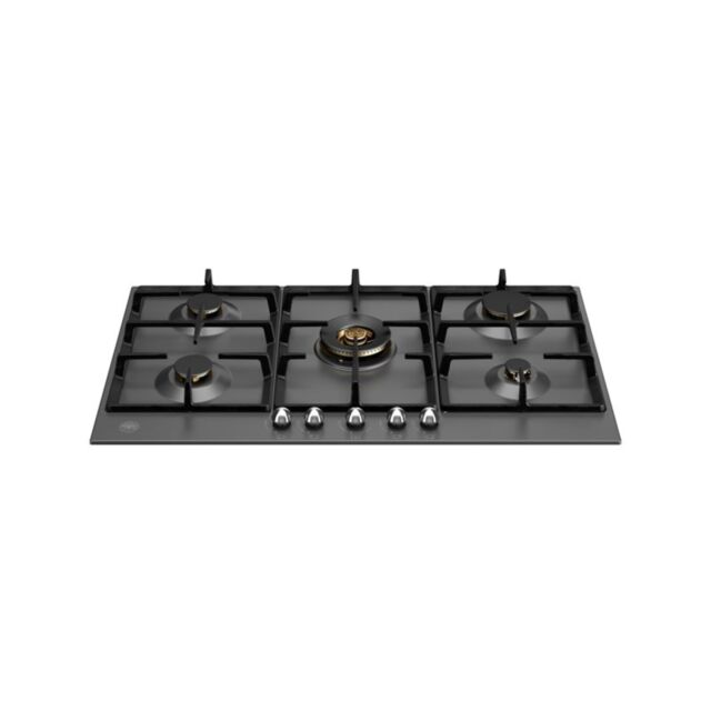 Bertazzoni P905CHERNE Heritage Series 90cm Gas hob with Central Wok burner Matt Black