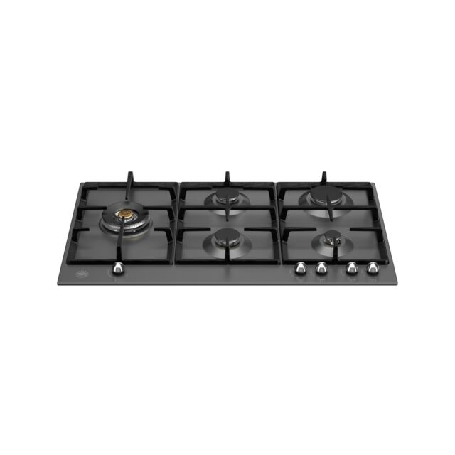 Bertazzoni P905LHERNE Heritage Series 90cm Gas hob with Left Wok burner Matt Black