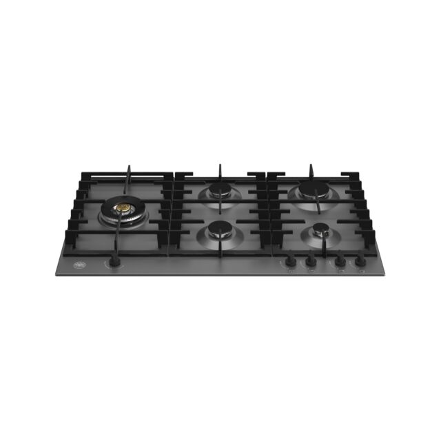 Bertazzoni P905LMODNE Modern Series 90cm Gas Hob with Left Wok Burner Matt black