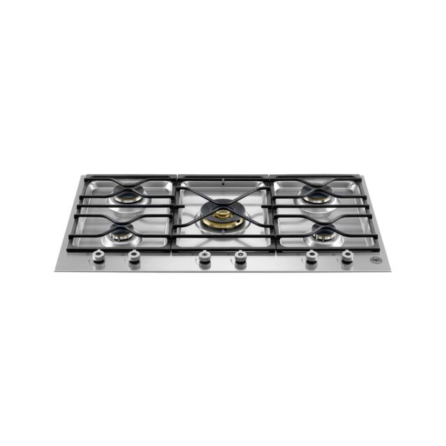 Bertazzoni PM36500X Segmented 90cm Gas Hob 5 burners central wok burner