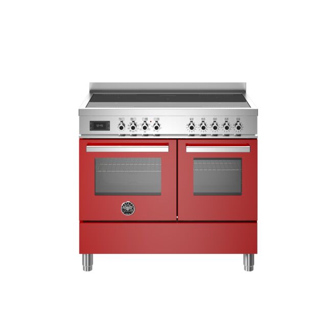 Bertazzoni PRO105I2EROT Professional 100cm Range Cooker Twin Oven Induction Gloss Red