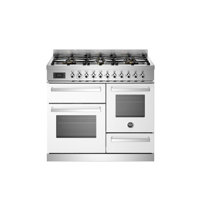Bertazzoni PRO106L3EBIT Professional 100cm Range Cooker XG Oven Dual Fuel White