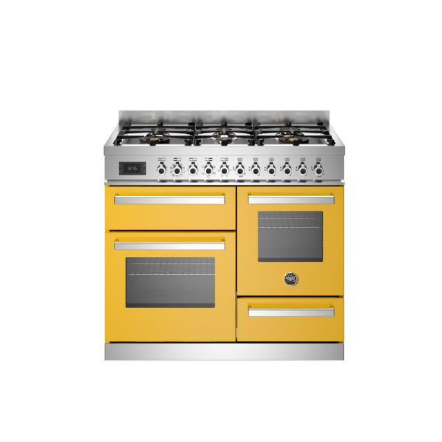 Bertazzoni PRO106L3EGIT Professional 100cm Range Cooker XG Oven Dual Fuel Yellow