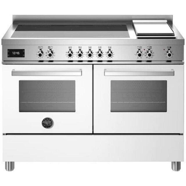 Bertazzoni PRO125IG2EBIT Professional 120cm Range Cooker Twin Oven Induction Gloss White