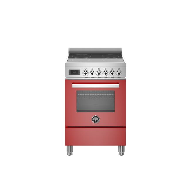 Bertazzoni PRO64I1EROT Professional 60cm Range Cooker Single Oven Induction Gloss Red