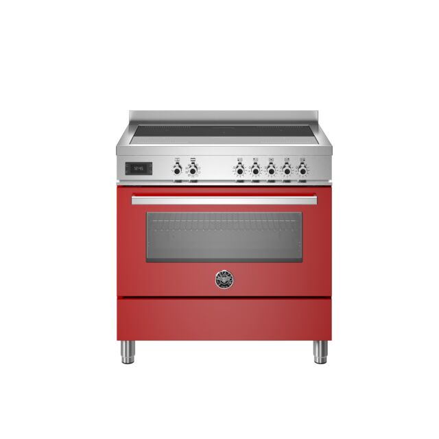 Bertazzoni PRO95I1EROT Professional 90cm Range Cooker Single Oven Induction Gloss Red