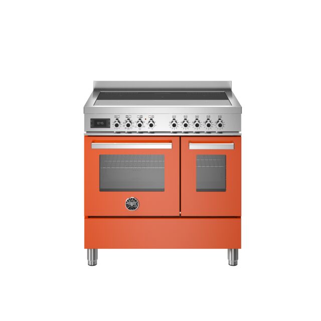Bertazzoni PRO95I2EART Professional 90cm Range Cooker Twin Oven Induction Gloss Orange