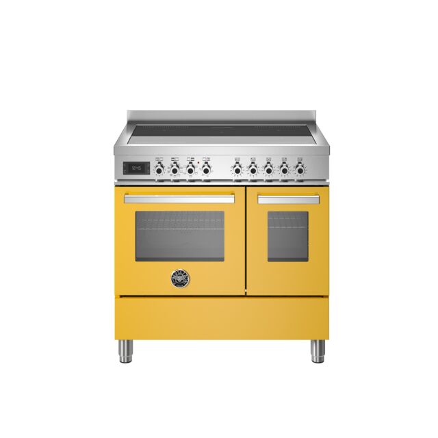 Bertazzoni PRO95I2EGIT Professional 90cm Range Cooker Twin Oven Induction Gloss Yellow