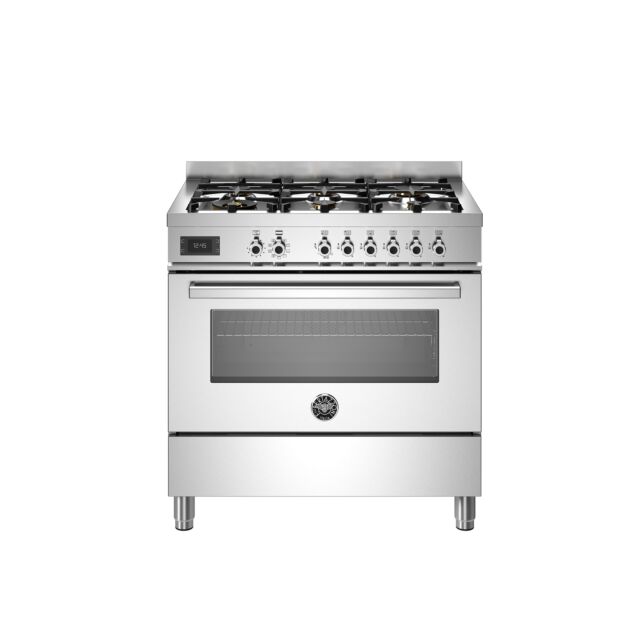 Bertazzoni PRO96L1EXT Professional 90cm Range Cooker Single Oven Dual Fuel Stainless Steel