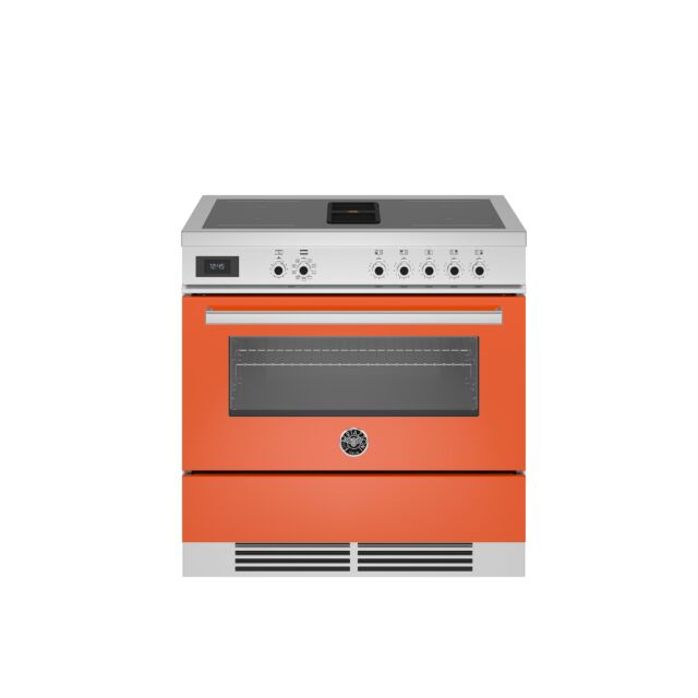 Bertazzoni PROCH94I1EART Professional 90cm Range Cooker Single Aspirational Induction Gloss Orange