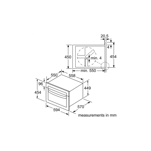 Bosch CMA583MS0B Series 4 Built-In Combination Microwave