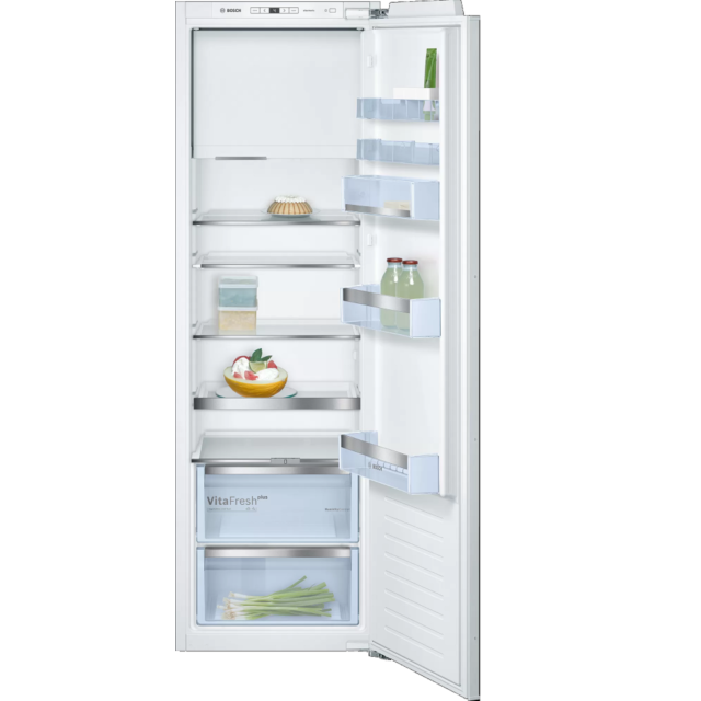 Bosch KIL82AFF0G 177x55.8 built in fridge with 4* ice box, VitaFresh Plus, MultiBox, LED Light, 5 gl