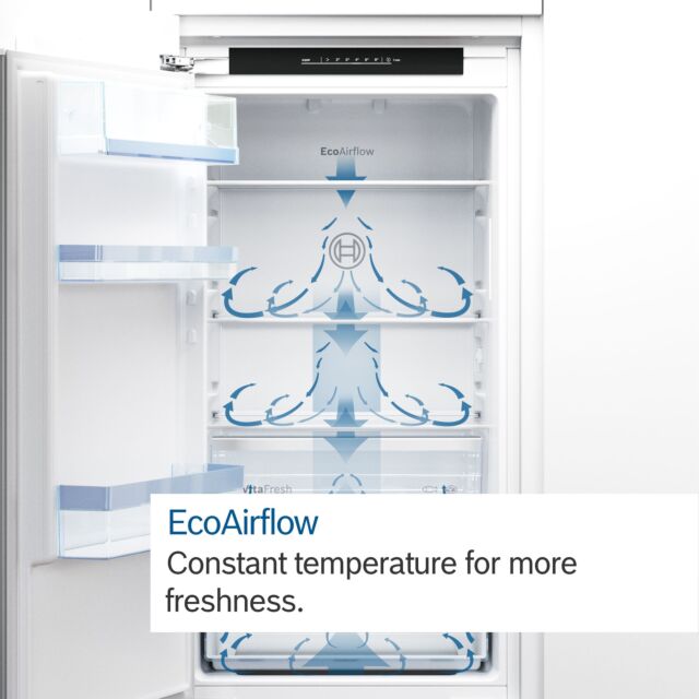 Bosch KIN86NFF0G 177x54 NoFrost bottom freezer, XXL MultiBox veg drawer, LED light, Digital temperat