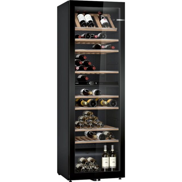 Bosch KWK36ABGAG 186X60 wine cabinet with reversible glass door, UV filter protection, 38dB, dual zo