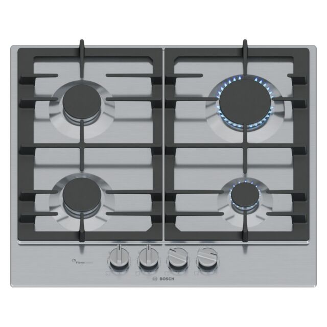 Bosch PCP6A5I90 60cm, 4 burners, Optimised FlameSelect, 2 Dishwasher suitable cast iron pan supports